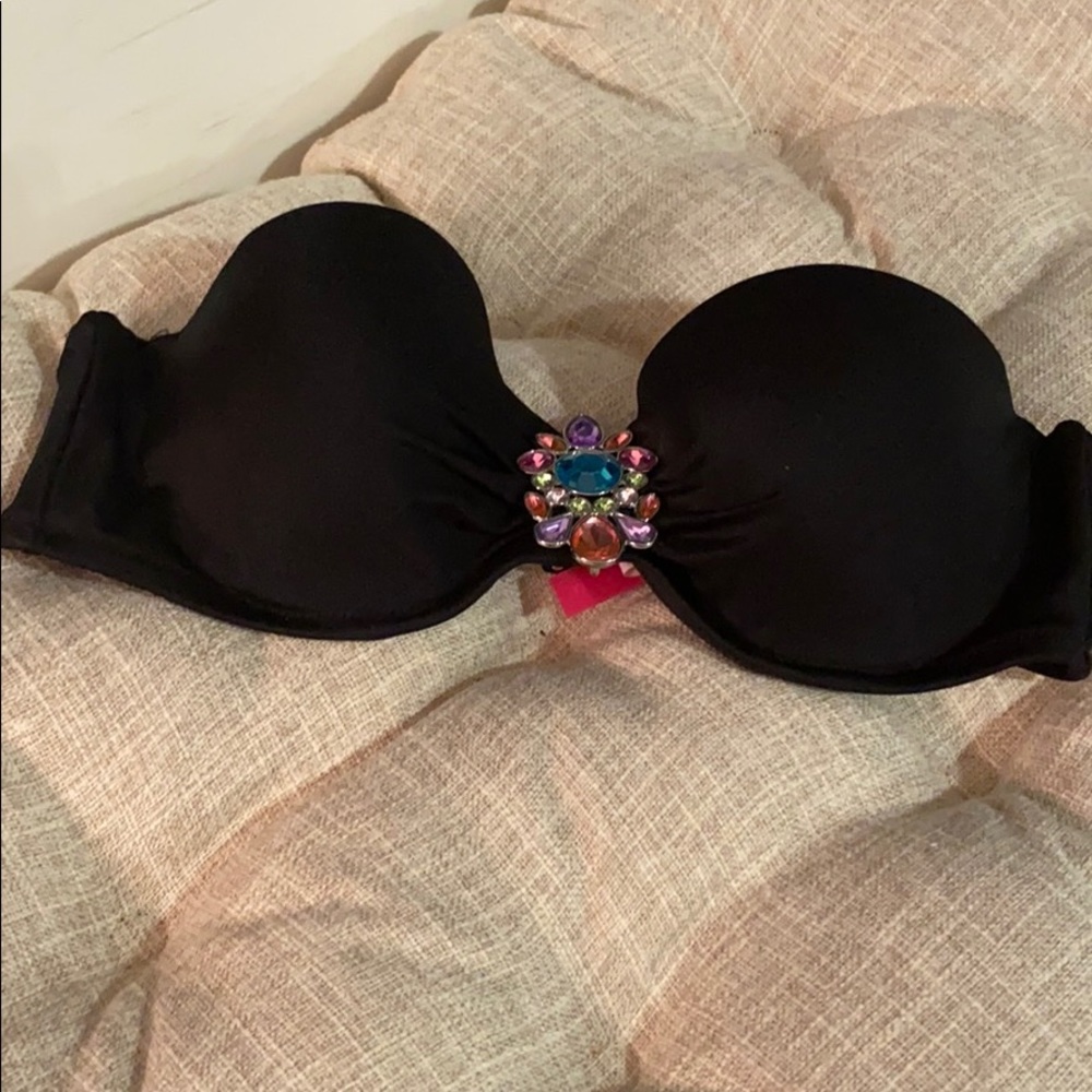 Victoria Secret Black Rhinestone Top